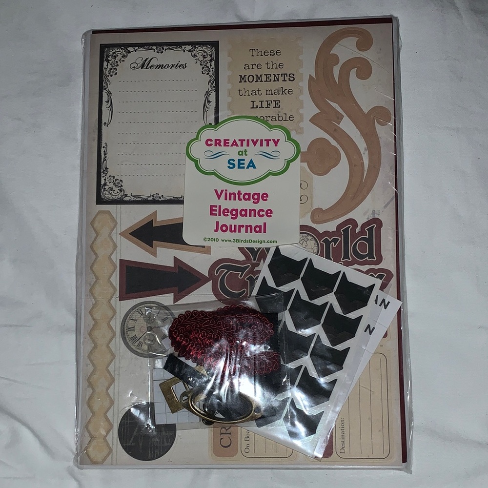 Vintage Elegance Journal Kit, New in Package, Travel Theme Arts & Crafting